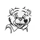 gangster care bear tattoo design idea