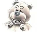 gangster care bear tattoo design idea