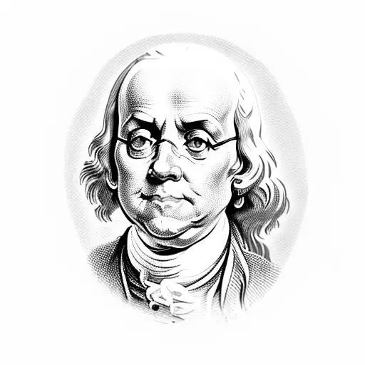 Benjamin Franklin from dollar devil tattoo design idea