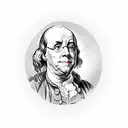 Benjamin Franklin looks like a devil tattoo design idea