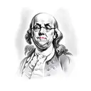 Benjamin Franklin looks like a devil tattoo design idea