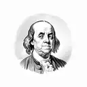 Benjamin Franklin looks like a devil tattoo design idea