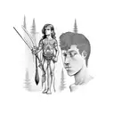 David and Goliath  tattoo design idea