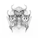 3 siblings tattoo design idea