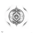 moon phase tattoo design idea