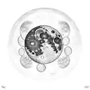 moon phase tattoo design idea