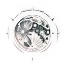 moon phase tattoo design idea