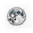 moon phase tattoo design idea