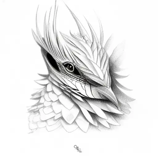 Quetzal bird tattoo design idea