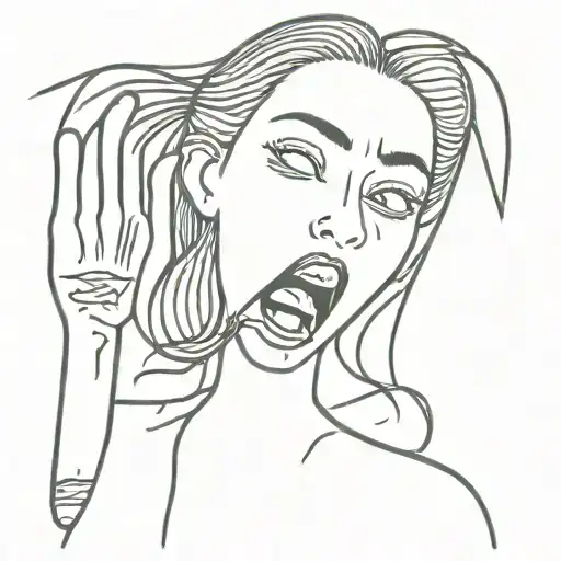 Jennifer's body, tongue and lighter tattoo design idea