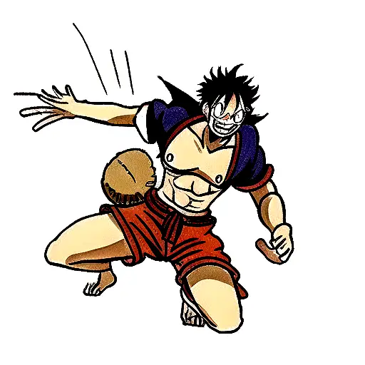 luffy gear 5 tattoo design idea