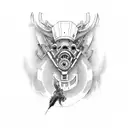 Steam engine locomotive tattoo design idea