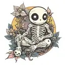 kodama sitting tattoo design idea