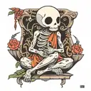 kodama sitting tattoo design idea