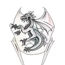 medieval dragon tattoo design idea