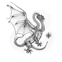 medieval dragon tattoo design idea