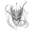 medieval dragon tattoo design idea