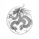 medieval dragon tattoo design idea