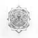 word "VERITAS" emblazoned with the symbols of the elements of the periodic table  tattoo design idea