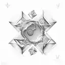 word "VERITAS" emblazoned with the symbols of the elements of the periodic table  tattoo design idea