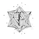 word "VERITAS" emblazoned with the symbols of the elements of the periodic table and in the background, with the structu tattoo design idea