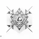 word "VERITAS" emblazoned with the symbols of the elements of the periodic table and in the background, with the structu tattoo design idea