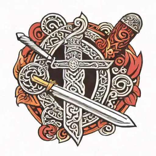 viking sword tattoo tattoo design idea