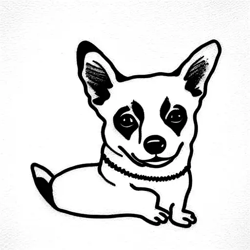 matching tattoos with a corgi/chihuahua mix named Charlie with captions tattoo design idea