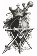 masonic knights templar  tattoo design idea
