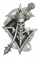 masonic knights templar  tattoo design idea