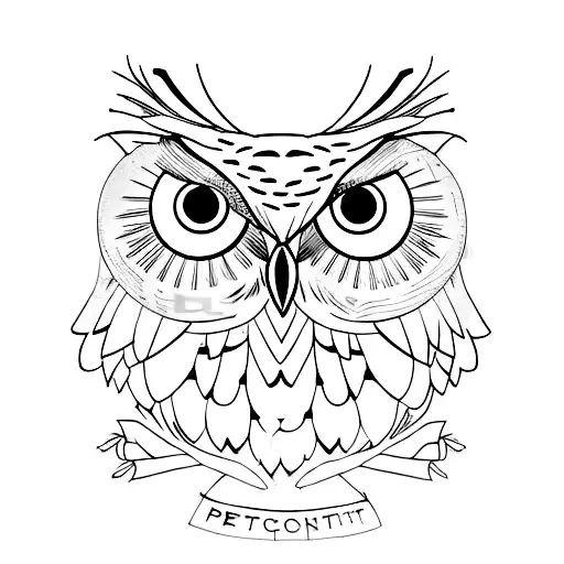 Owl philosophy seneca stoic memento mori tattoo design idea