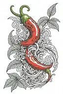 chilli peppers tattoo design idea