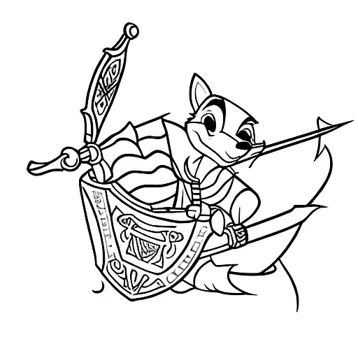 robin hood disney tattoo design idea
