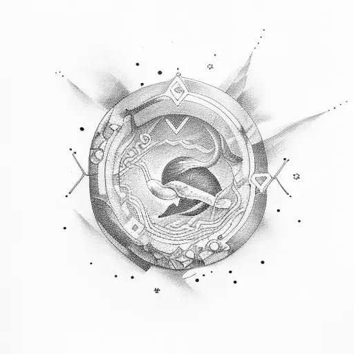 saying "swimming in circles" tattoo design idea