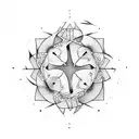 saying "swimming in circles" tattoo design idea