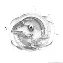 saying "swimming in circles" tattoo design idea