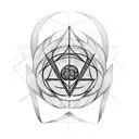 Combine the Deathly Hallows symbol with a brain to symbolize the intersection of psychology and Harry Potter. tattoo design idea