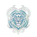 waves lion clock dove tattoo design idea