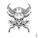 Scorpio zodiac sign representing hard life and all crazy things that happened trought the life tattoo design idea