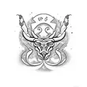 Scorpio zodiac sign representing hard life and all crazy things that happened trought the life tattoo design idea