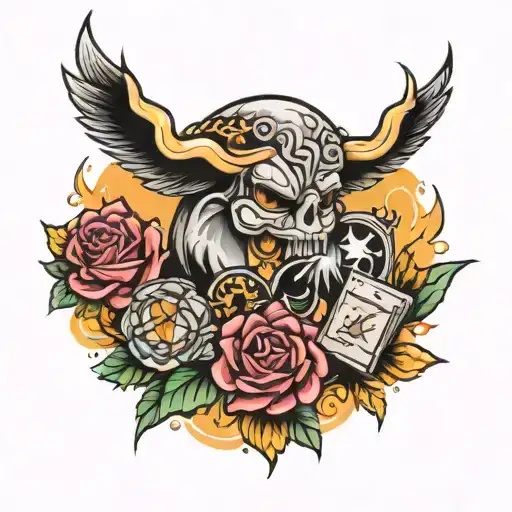 loyalty over money  tattoo design idea