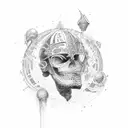 Roman with quote tattoo design idea