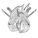 Poseidons trident tattoo design idea