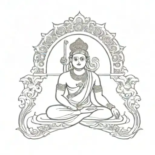 Bhagavad Gita subtly incorporated tattoo design idea