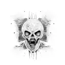 zombie samourai tattoo design idea