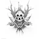 zombie samourai tattoo design idea