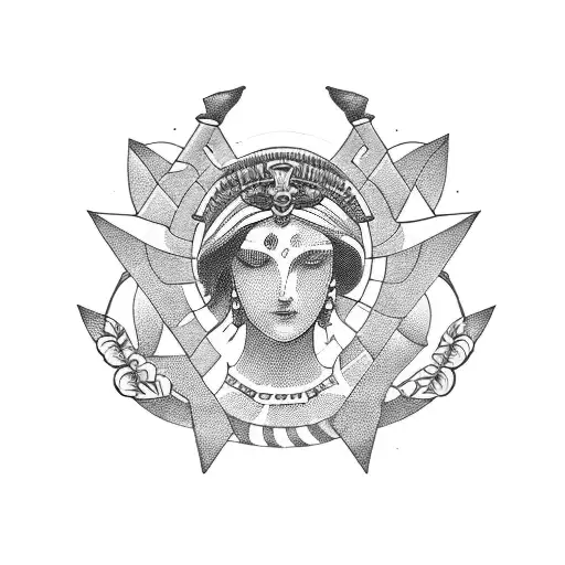 goddess Athena  tattoo design idea