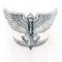Pilot wings tattoo design idea