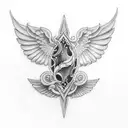 Pilot wings tattoo design idea