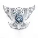 Pilot wings tattoo design idea